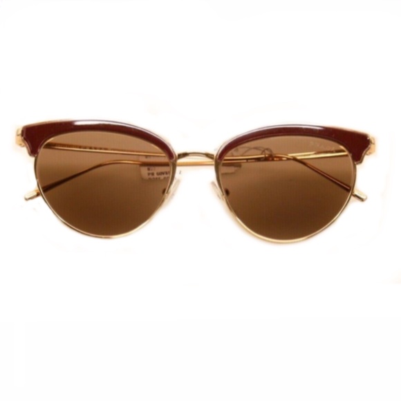 New Prada Rose Gold/Burgundy Cat-Eye Sunnies- NWT - Picture 5 of 8